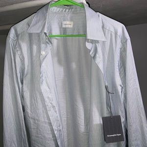 Black Pinstripe Ermenegildo Zegna Dress Shirt